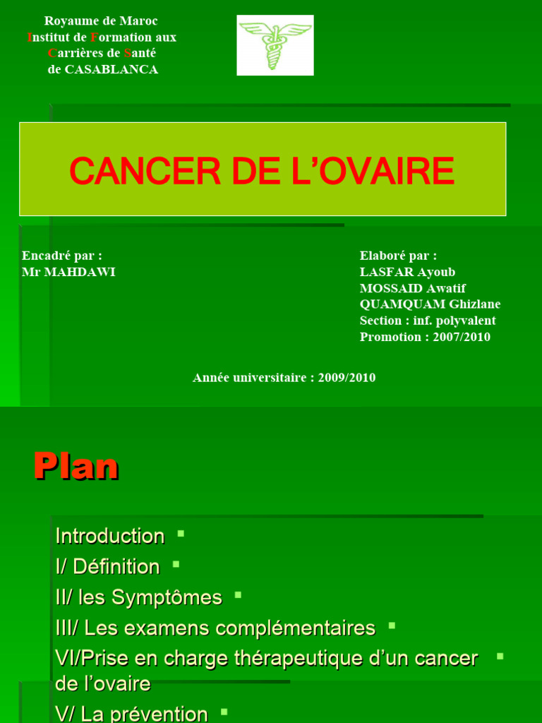 Comprendre le cancer de l'ovaire PDF Cancer Cancer de l'ovaire — free download