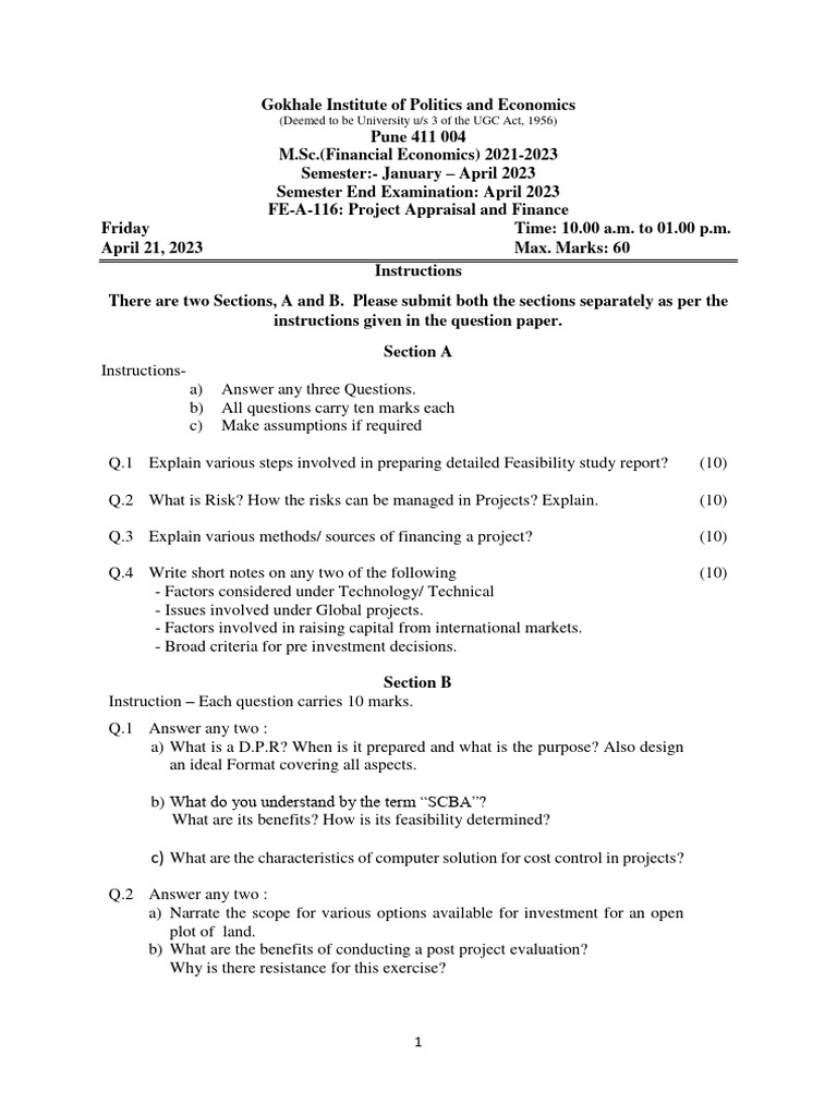 project-appraisal-and-finance-download-free-pdf-feasibility-study