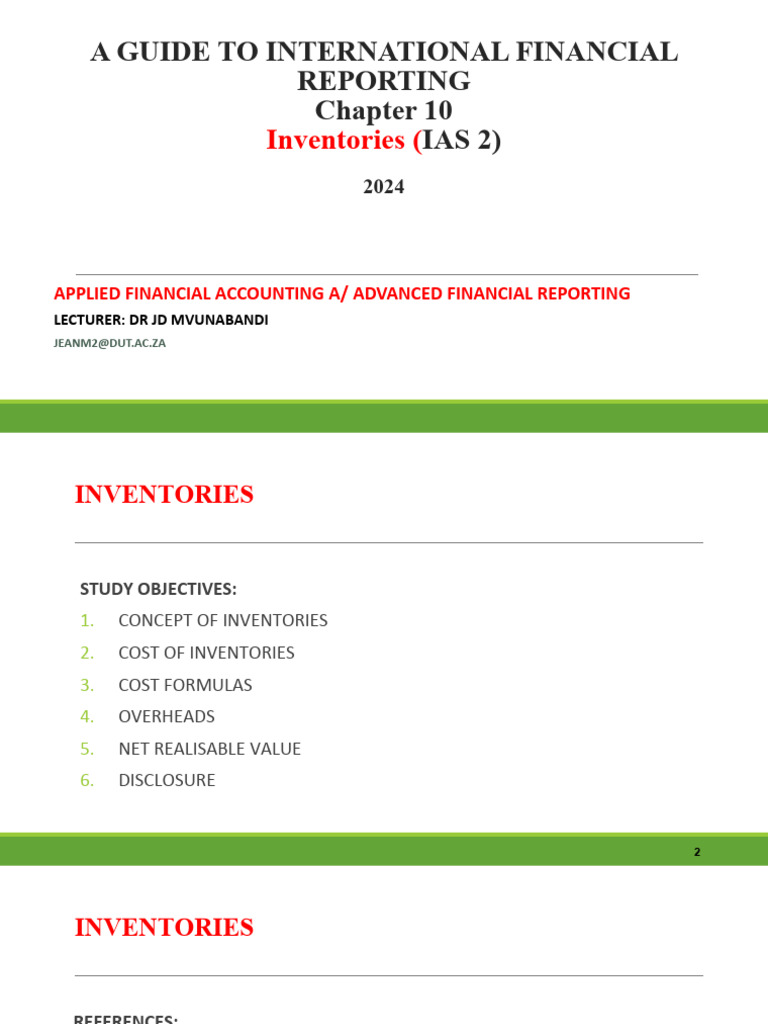 International Financial Reporting: Inventories | PDF | Inventory ...