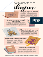 Infografía consejos para aprender a dibujar elegante beige