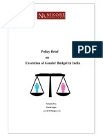 Execution of Gender Budget in India - Prachi Gupta