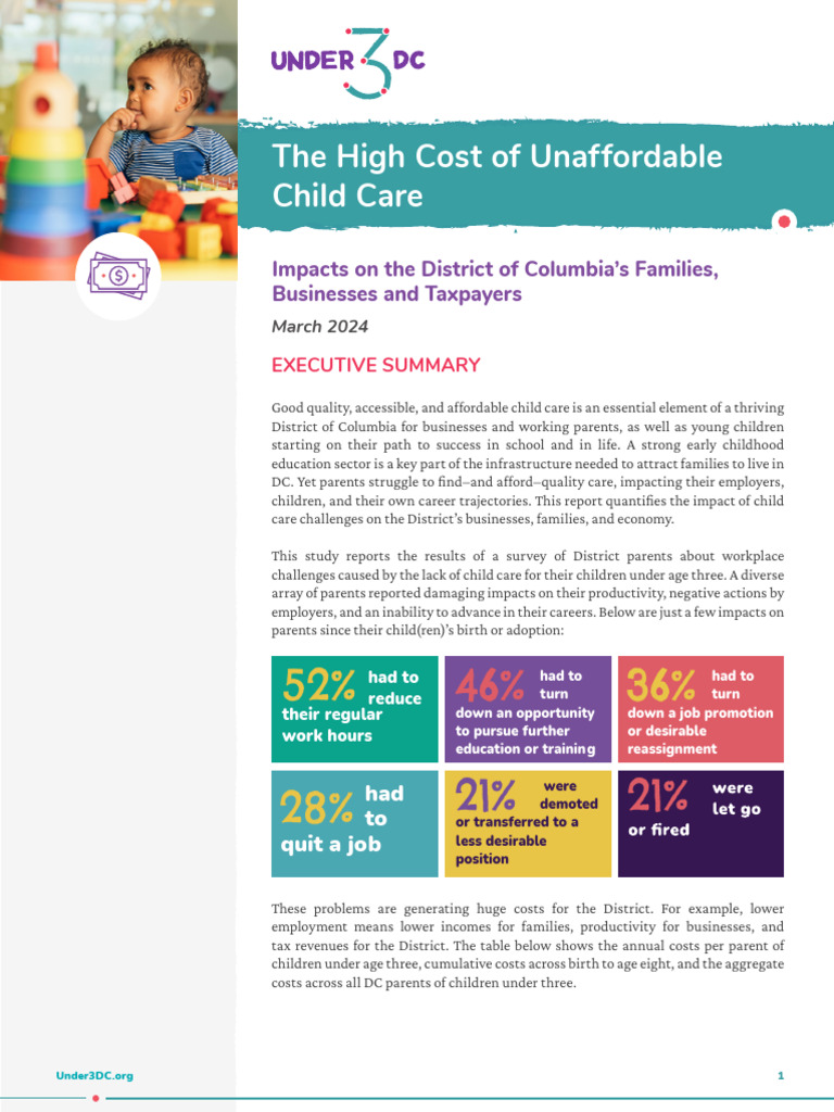 Child Care Economic Impact Report U3DC 2024 PDF Child Care Taxes