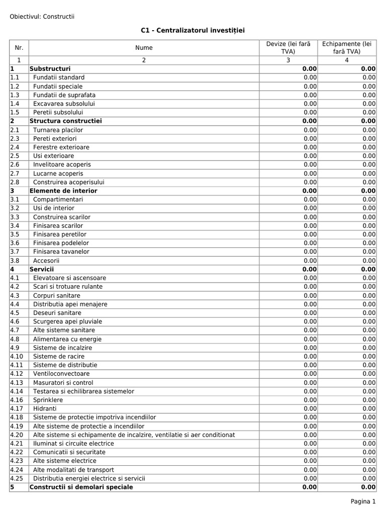 Model Deviz Constructii | PDF