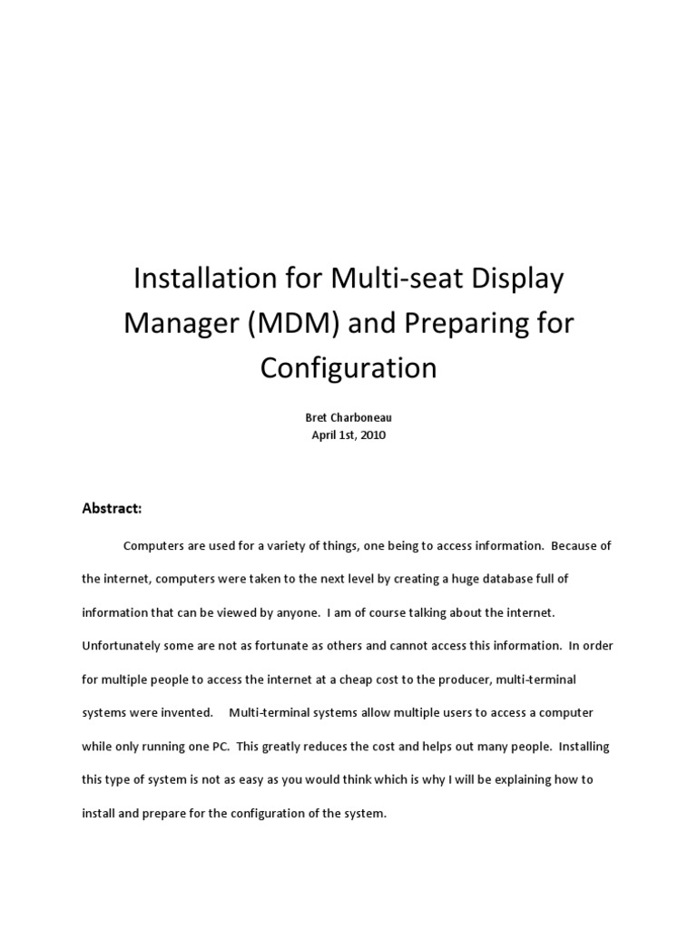 How To Install MDM | PDF | Ubuntu (Operating System) | Installation ...