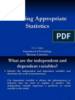 Choosing Appropriate Statistics