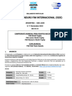 Reglamento Particular - Seis Dias de Enduro Fim 2023 - San Juan (Arg) 17.04.2023 - Esp