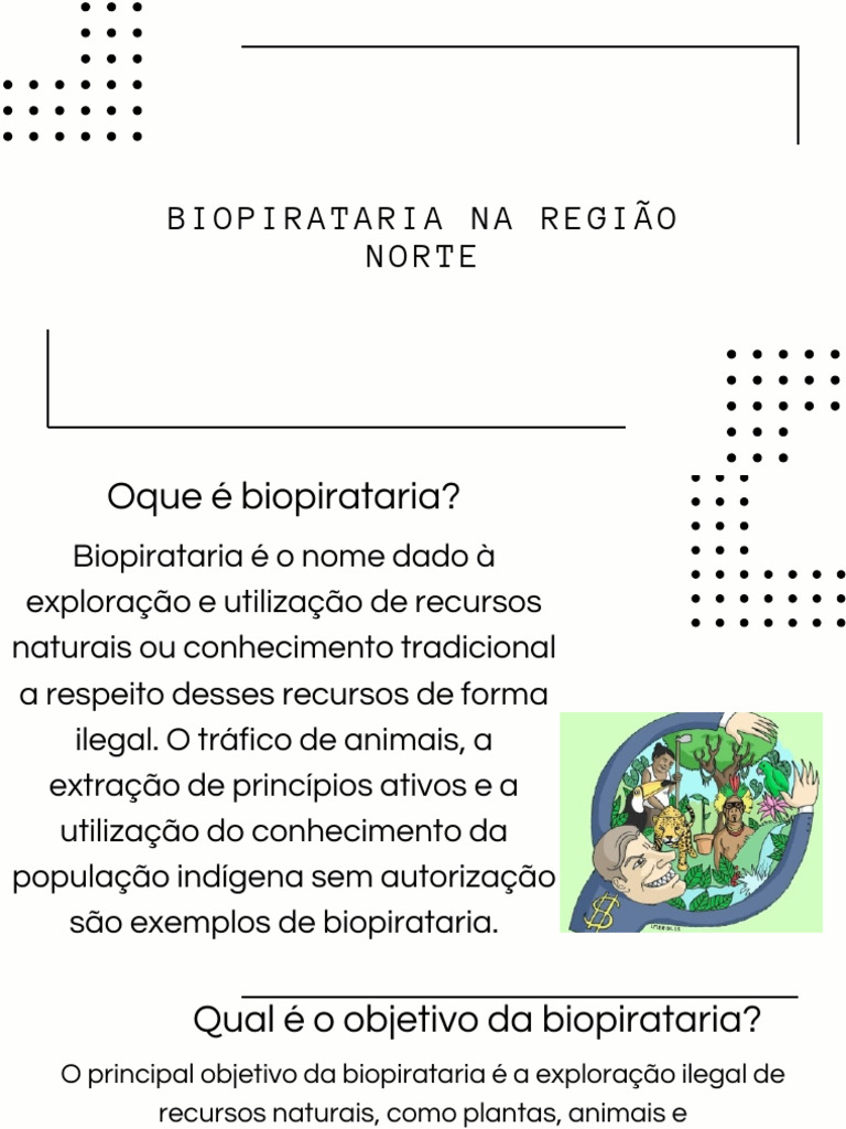 Biopirataria e seus impactos na Amazônia | PDF | Biodiversidade ...