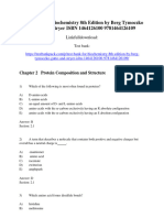 Test Bank For Biochemistry 8Th Edition by Berg Tymoczko Gatto and Stryer Isbn 1464126100 9781464126109 Full Chapter PDF