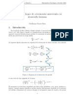 Práctica 1: Leyes de Crecimiento Universales en Desarrollo Humano