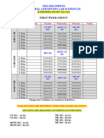 2023-2 General Chemistry Lab. Schedule