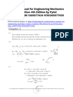 Solution Manual For Engineering Mechanics Statics Si Edition 4Th Edition by Pytel Kiusalaas Isbn 1305577434 9781305577435 Full Chapter PDF