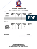 Final Year Clinical Roster 24