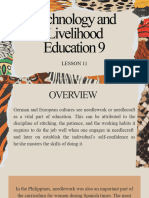 Embroidery - Technology and Livelihood Education 9