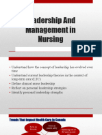 Introduction Leadership and Management in Nursing