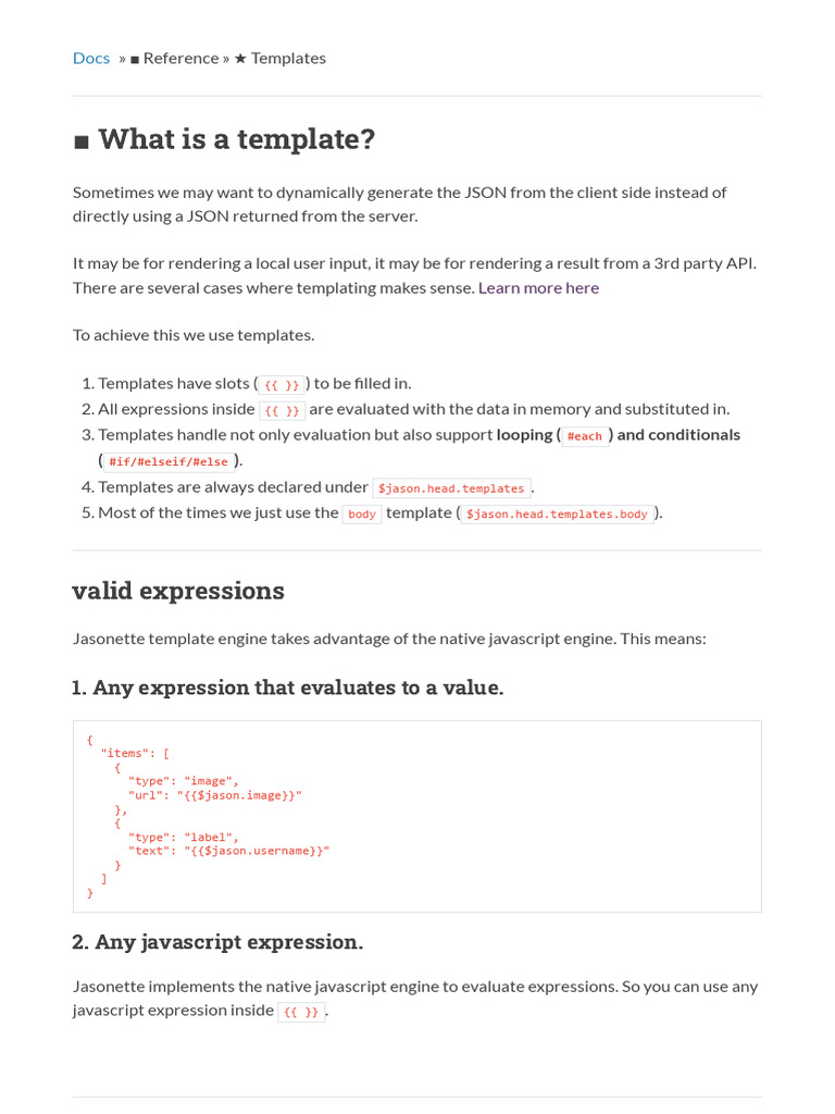 Templates - Jasonette | Download Free PDF | Json | Html