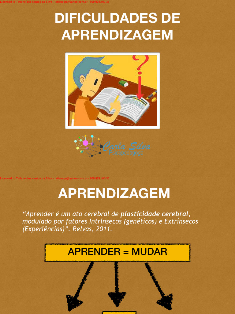 Dificuldades de Aprendizagem e Intervenções | PDF | Aprendizado ...