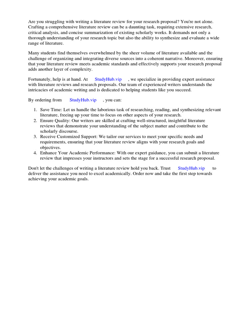 Literature Review Proposal Example | PDF | Libraries | Literature Review