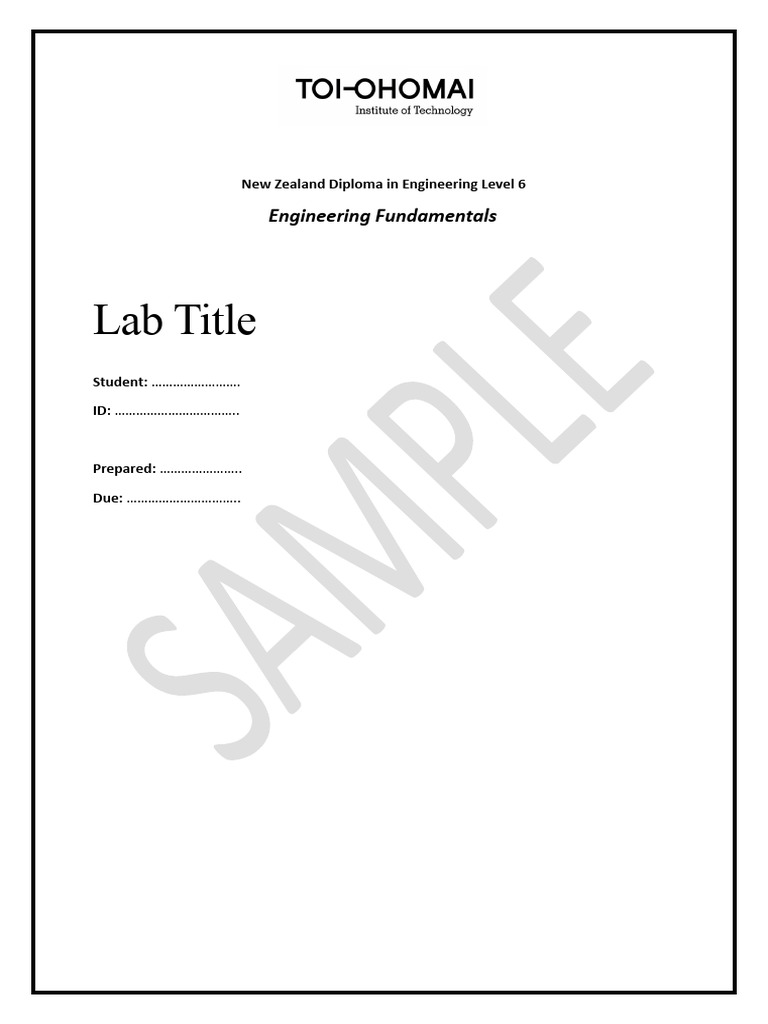 Sample Lab Report 1 | PDF | Experiment | Laboratories