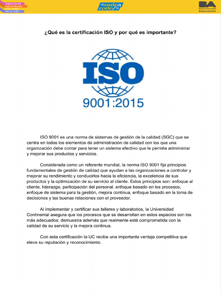 Qué Es La Certificación Iso y Porqué Es Importante | PDF