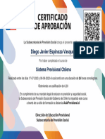 Sistema Previsional Chileno-Certificado de Participación 3433