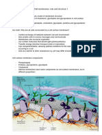 Cell Membranes - Role and Structure 1