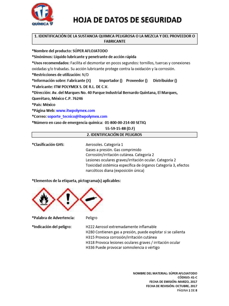 Hds Super Aflojatodo | PDF | Agua