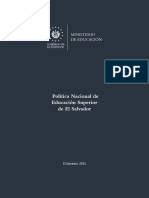 Política Nacional de Educación Superior