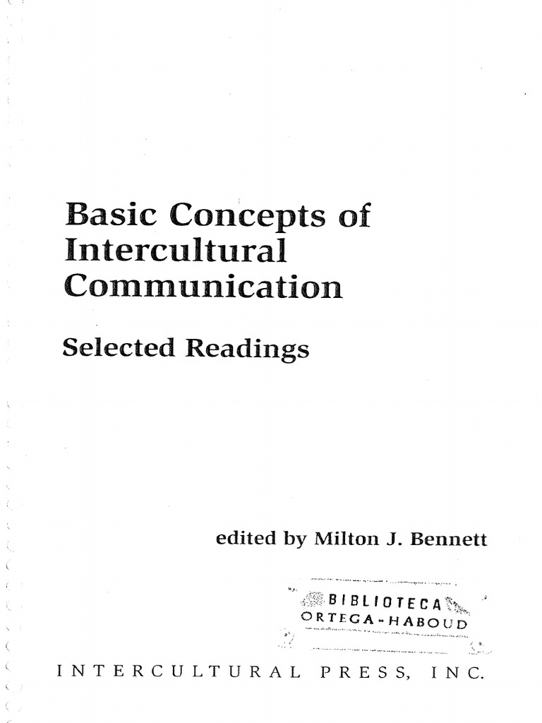Basic Concepts of Intercutural Communication | PDF