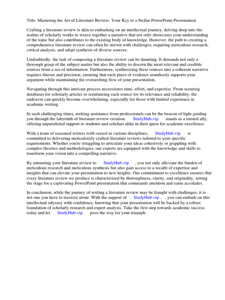 Review of related literature powerpoint presentation pdf