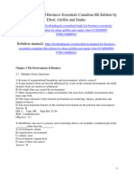 Test Bank For Business Essentials Canadian 8Th Edition by Ebert Griffin and Starke Isbn 0134000099 978013400009 Full Chapter PDF