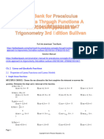 Circle Approach To Trigonometry 3rd Edition Sullivan 0321931041 9780321931047