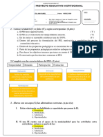 Examen Del Proyecto Educativo Institucional V