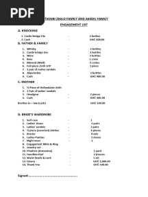 Atitsogbi Zeglo Family and Asiedu Family Engagement List A. Knocking
