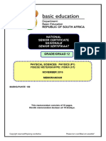 October - November Paper1 2016 Physics Memo