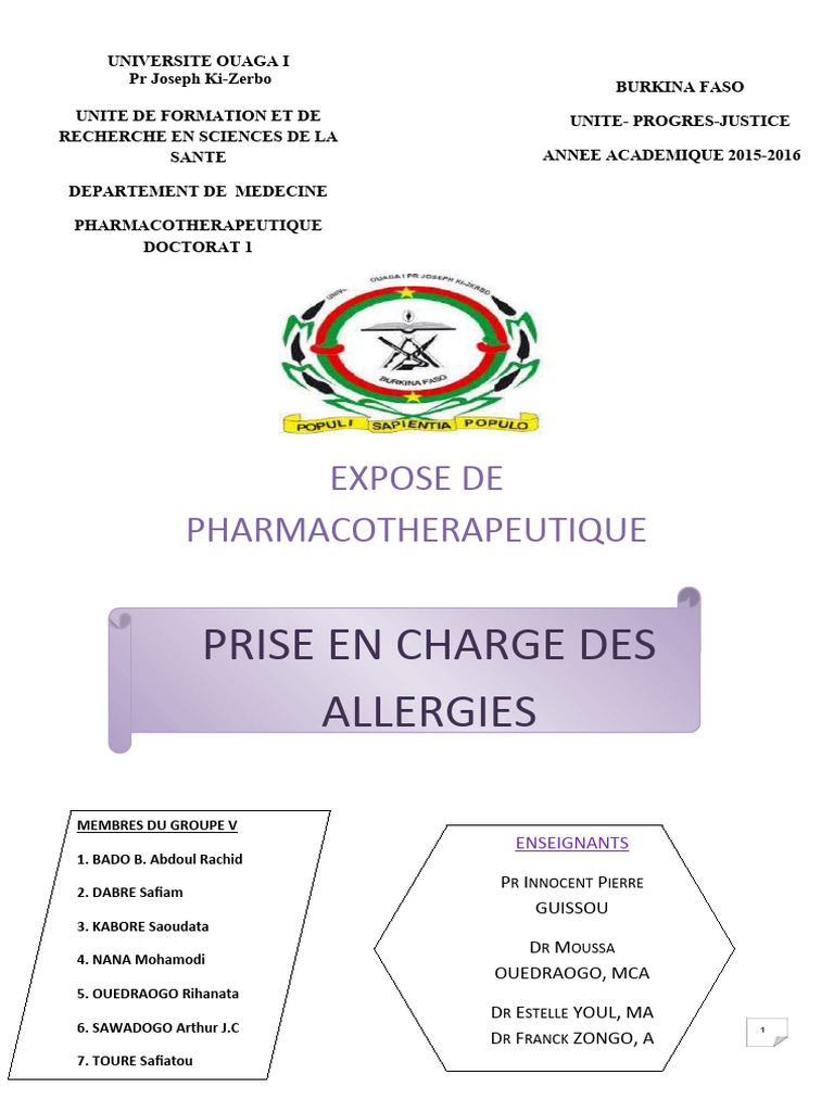 PEC de d'Allergie | PDF | Allergène | Allergie