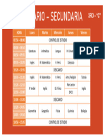 HORARIO - SECUNDARIA 3ro C - 1er Bimestre