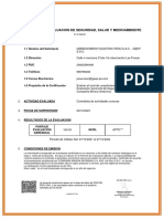 SGS - Antamina - Certificado de Evaluacion de Seguridad, Salud y Medioambiente