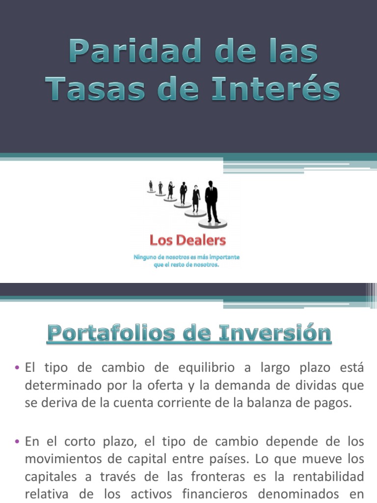 Paridad de las Tasas de Interés (Cap. 7)