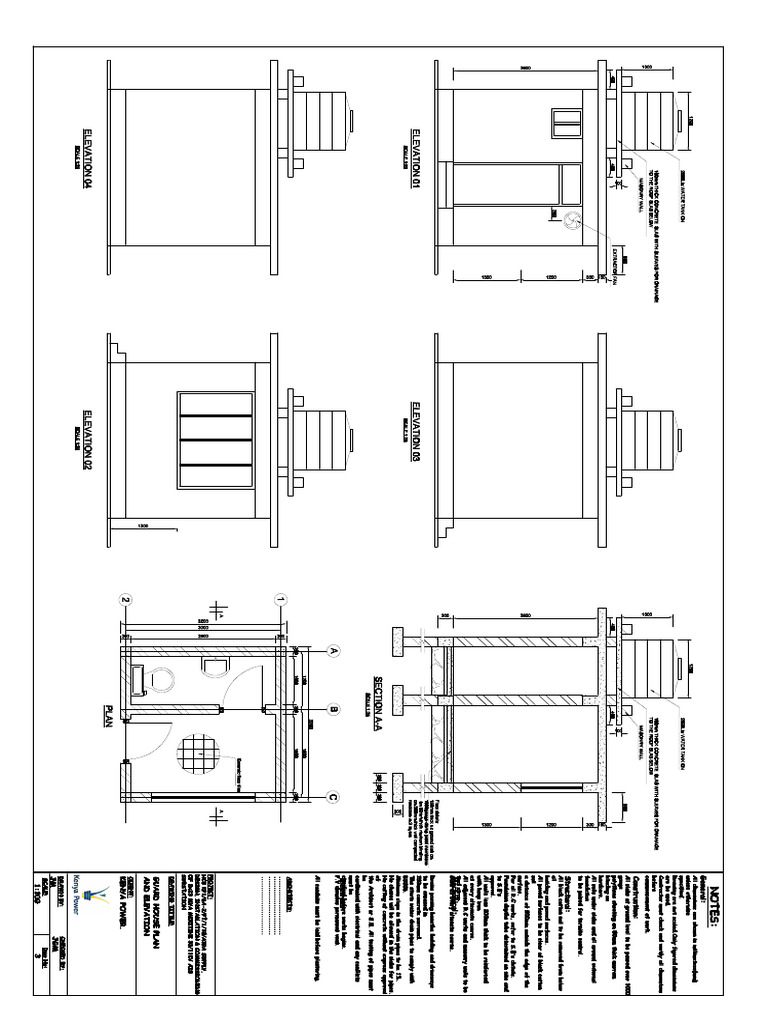GUARD HOUSE-Plan & Elevations | PDF