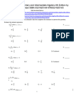 Elementary and Intermediate Algebra 4Th Edition Carson Test Bank Full Chapter PDF