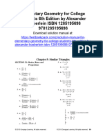 Elementary Geometry For College Students 6Th Edition Alexander Solutions Manual Full Chapter PDF