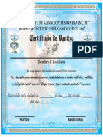Certificado de Bautizo Jesucristo Es El Camino2