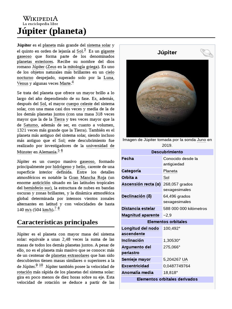 Júpiter (Planeta) | PDF | Júpiter | Objetos astronómicos