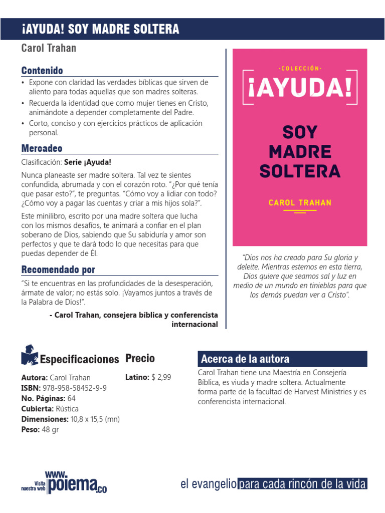 ¡Ayuda! Soy Madre Soltera | PDF | Relaciones personales, crianza y ...