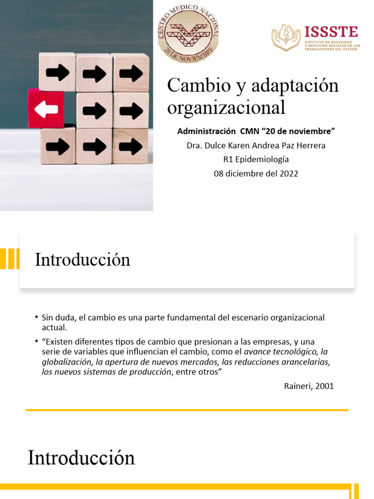 Cambio y Adaptación Organizacional. | PDF | Aprendizaje | Gestión del ...