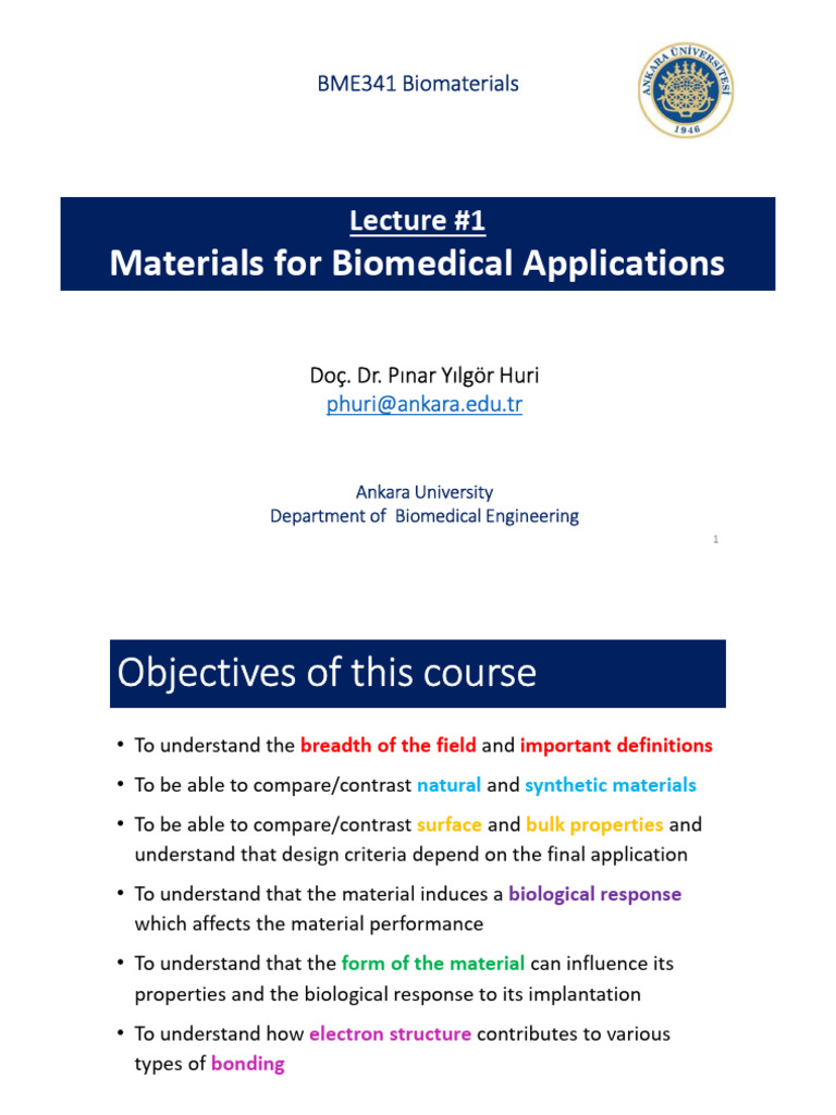Biomaterials in Biomedical Engineering | PDF | Science & Mathematics