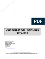 Cours de Droit Fiscal Des Affaires UL 2021