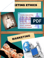 Marketing Ethics: Charu Malhotra Pritha Gautam Pratyush Singh Apratim Jeetesh Kumar Rohit Sharma Mukesh Kumar