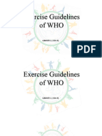 Exercise Guidelines of WHO: GROUP-1 (1HM-H)