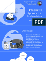 Lesson 2 - Integrative Approach To Psychopathology